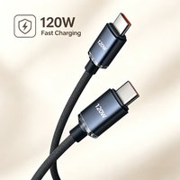 6A 120W USB C to Type C Extension Cable Mobile Phone USB C Fast Charging Data Wire For Xiaomi 17 Huawei Redmi 0.25M/1M/1.5M/2M