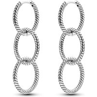 925 Sterling Silver Vintage Snake Bone Multi-Layer Hoop Earrings for Women Minimalist Textured Daily Fashion Jewelry