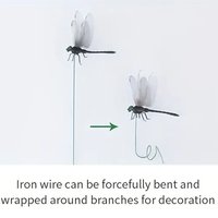 Simulation Dragonfly Mosquito Repellent Stakes, Outdoor Hanging Dragonfly Decoration, Yard Lawn Plant Garden Anti-Mosquito Ornam