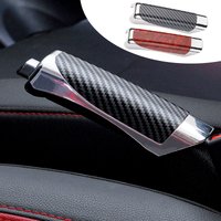 4 colors Car Hand Brake Cover Handbrake Grips Protection Cover Carbon Fiber Parking Brake Decoration Shell Interior Accessories
