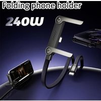 Type C Charging Cable Support Phone Charging Connector Phone Holder with Invisible Support Phone Holder Charge Wire Bracket