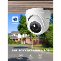 C XMeye 6MP IMX335 POE IP Camera 2.1mm Fisheye Wide Audio Alarm IR Night Vision|Indoor Security Surveillance G.Craftsman