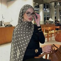 Fashion Bali Cotton Texture Women's Scarf Polka Dot Breathable Long Scarf 75*180cm Leopard Print Hijab Women Daily Wear