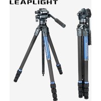 LEAPLIGHT Carbon Fiber Camera Tripod Professional Travel Expandable Central Axis Compact Tripod for DSLR Camera Video Camcorder