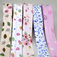 Single Fold Cotton bias tape, 25mm(1 ") width, printed floral leaves, for binding table cloth, quilt craft sewing 5Meters