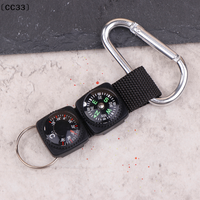 Compass With Hook 2-in-1 Multifunctional Hiking Carabiner Sensitive Guide Outdoor Mountaineering Key Ring Camping Tool〔CC33〕
