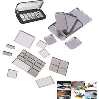 1/5/10pc Watercolor Box Packaging Grid Pan Empty Eyeshadow Tin Pan Makeup Palette Empty Square Palette Iron Cases Pan For Powder