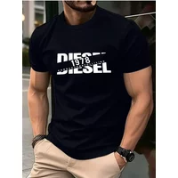 New European and American Trendy Men's Fashionable Casual Short Sleeved T-shirt, Solid Color T-shirt, Men's Summer Sports Tops