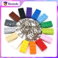 1PCS DIY MOC Brick Keychain Plate Thick Bricks 2x4 3001 Key Chain Building Block Gift for Kids Compatible with Legoeds DIY Toys