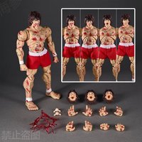 Baki Hanma Battle Damaged Action Figure Articulated Joints Interchangeable Heads Hands Boxed Anime Model In Stock For Collectors