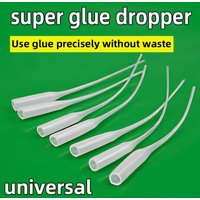 20/50/100/150/200Pcs Plastic Glue Dropper Nozzle, Extra Long Fine Tip Applicator Tube for Instant Super Glue Precise Coating