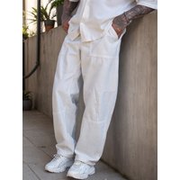 Casual Straight-Leg Pants For Men, Fashion Versatile Trousers, White Men Pants, Men Clothing Men Pants, Men Wide Leg Pants, Whit