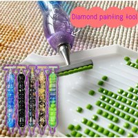 Colored Thread Point Brick Tool Stainless Steel Diamond Art Pen Drill Pen Paste DIY Point Drill Pen Diamond Paint Accessories