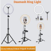 26cm LED Selfie Ring Light Photography Lights Warm Cold Lamp With Tripod Dimmable USB Ringlight For Tiktok Video Live Fill Lamp
