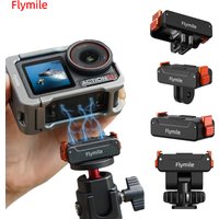 Flymile Magnetic Quick Release Adapter Base for DJI Action 5 Pro/Action 4/3/Osmo 360 Camera Accessories Extension Bracket Base