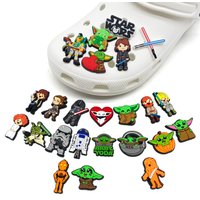 25pcs Star Wars Shoe Charms Cartoon Shoe Accessories Decorations Buckle Fit for Clog Sandals Wristband Kids Gifts