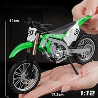 1:12 Kawasaki KX450 NIJIA ZX-6R Motorcycle Model Toy Diecast Alloy Car Front Wheel Steering Shock Absorption Decorative Boy Gift