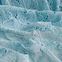 Blue Spring Autumn Retro Lace Wrinkle Fabric Handmade Draped DIY Openwork Embroidered Wedding Dress Decoration Craft Material