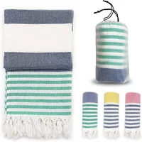 Turkish Beach Towels 39*7" Oversized Quick Dry Sand Free Bath Pool Gym and Bathroom