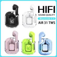 LED Power Digital Display Air 31 Wireless Bluetooth Earphone Sports Stereo Transparent design Hifi good Sound quality For Phone
