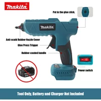 Makita Cordless Electric Handheld Hot Glue Gun 20V Battery Hot Melt Welding DIY Repair Tool with Anti-scald Nozzle