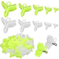 50pcs Fishing Treble Hook Protection Case Set White Treble Fishhooks Protector Covers Safety 1# 2# 3# 4# 5# Tackle Accessories