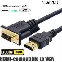 For HDMI to VGA Support Computer Monitor Projector HD Audio Video Data Cable 1080P Video Cable HDTV For Desktop Laptop PC Xbox