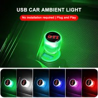 1Pcs USB Car LED Light Auto Interior Atmosphere Light Emblem For Volkswagen Polo Passat B5 B6 B7 T4 T5 Golf 4 5 6 Tiguan GTI
