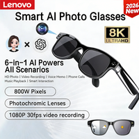 Lenvo 2026 New 8K Bluetooth AI Glasses 1200MP HD Camera Chat GPT Voice Assistant Music Player Translate Call Smart Sunglasses
