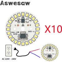 LED Bulb Patch Lamp SMD Plate Circular Module Light Source Plate For Bulb Light AC 220V-240V Led Downlight Chip Spotlight LED