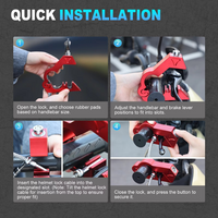 AliExpress NONE Motorcycle Handlebar Lock Motorcycle Helmet Lock Brake Lock Anti-Theft Grip Lock Combo bicycle security equipment adjustable
