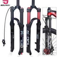 AliExpress BOLANY Dual Air MTB Suspension Fork 26/27.5/29 Inch Remote/Shoulder Control Lockout Damping Adjustment Magnesium Alloy Fork Legs