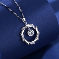 925 Sterling Silver Necklace Pendant Shining Zircon for Women Wedding Jewelry Engagement Charm Party Gift royal