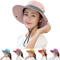 AliExpress NONE 1× Women's Outdoor Large Brim Ponytail Fishing Hat with Quick Drying and Sun Protection, Perfect for Beach Traveling and Cycling