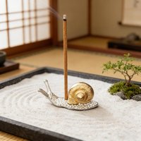 Line Stick Incense Burners Small Desk Home Decor Ornaments Lovely Mini Snail Incense Holder Metal Sandalwood