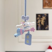 Sanrio Hello Kitty Kuromi Car Hanging Ornament Pendant Rearview Mirror Decoration Car Interior Accessory Fashion Lucky Gift