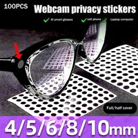 ćYć100Pcs Black Light-Blocking Stickers For VR Glasses AI Intelligent Glasser Record Video Shading Sticker DIY Privacy Stickers