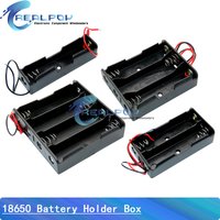 1X 2X 3X 4X 18650 Battery Holder 18650 Power Bank Cases Storage Box Case 1/2/3/4 Slot 18650 Parallel Battery Box 3.7V