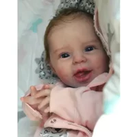 50CM 20 Inch Vinyl Silicone Reborn Accessories DIY Hani White Kit Fresh Color Soft Color Un Un Smiling Doll Baby Part