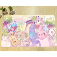 YuGiOh Melffy Play Mat TCG CCG Board Game Duel Trading Card Game Mat Anime Mouse Pad Rubber Desk Mat Zones & Bag 60x35cm