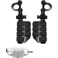 1-1/4" Black Motorcycle Highway Foot Pegs Clamp Engine Crash Bar Engine Guard Footrest Mount Kits For Harley Electra Road King