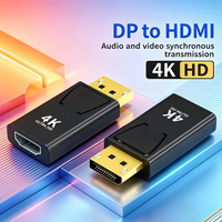 4K DisplayPort to HDMI Compatible Adapter DP Male to Female HDMI Converter 1080P Video for PC HDTV Laptop 30Hz/60