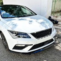 For Seat Leon 5F MK3 MK3.5 Cupra FR TDI TSI ST SC 2013-2020 Gloss Black 3pcs Front Bumper Lip Splitter Spoiler Chin Body Kits