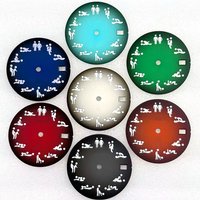 28.5mm Fun Posture Single Calendar Gradient Watch Dial C3 Green Night Light Suitable for NH34 NH35 4R35 Automatic Movement