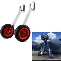 2PCS Inflatable Boat Launching Wheel 136 KG Weight Load Capacity Aluminum Frame 38CM Diameter Rubber Tire Ship Moving Tool