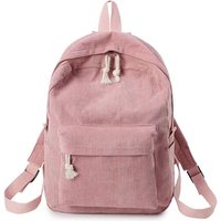Corduroy Backpack, Academy Fashion School Bags for Middle/High School & College, Cute Tassel Detail, Versatile Casual Daily Bag