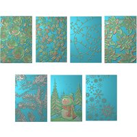 Snowman Olives 3D Embossing Folder Christmas Snowflake, Rose Flowers Background Patterns Templates For DIY Scrapbooking Card