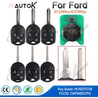 Car Remote Key for Ford Escape Taurus Edge Ranger Explorer Expedition Mustang 315/433MHz CWTWB1U793 3/4/5 Buttons Smart Car Key