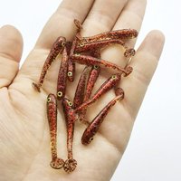 20pcs Fishing Lures Eyes Soft Bait T-tail Bait Fishing Tackle Fishing Gear