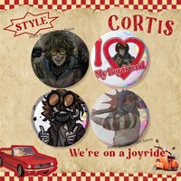 C-CreepypastaS T-Ticci Toby 4-piece set Enamel Pins Anime Badge Fashion Jewelry Accessories Round Snap-in Brooch on Backpack